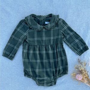 Colored Organics Flannel Romper 12-18M